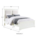 Winners Only Tamarack BTP1002F Upholstered Panel Full Bed - White IMAGE 3