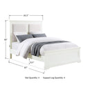 Winners Only Tamarack BTP1002Q Upholstered Panel Queen Bed - White IMAGE 3