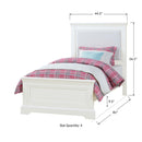 Winners Only Tamarack BTP1002T Upholstered Panel Twin Bed - White IMAGE 2