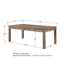 Winners Only Austin DA24078R 78" Leg Table w/ 6 Drawers IMAGE 6