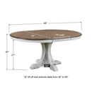 Winners Only Highland DH44866N 66" Pedestal Table w/ 18 in Leaf IMAGE 4