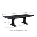 Winners Only Yorktown DY14096 96" Pedestal Table w/ 20" Leaf IMAGE 4