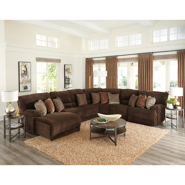 Catnapper Burbank 281 6 pc Sectional - Chocolate IMAGE 1