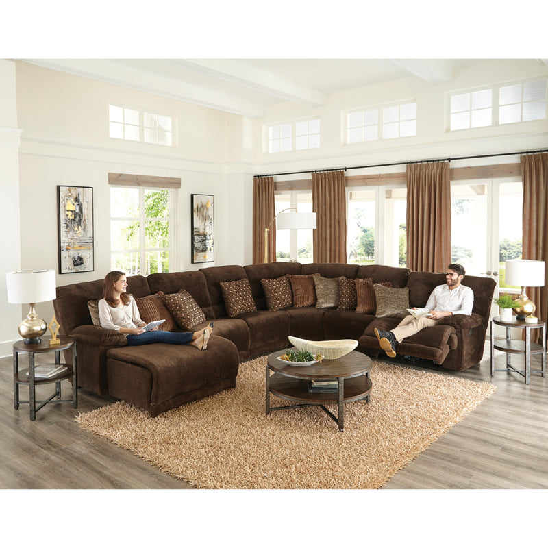 Catnapper Burbank 281 6 pc Sectional - Chocolate IMAGE 2