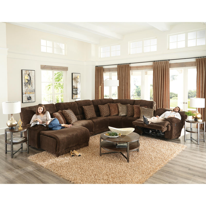 Catnapper Burbank 281 6 pc Sectional - Chocolate IMAGE 3