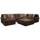  Jackson Furniture Mammoth 4376 3 pc Sectional - Chocolate IMAGE 1