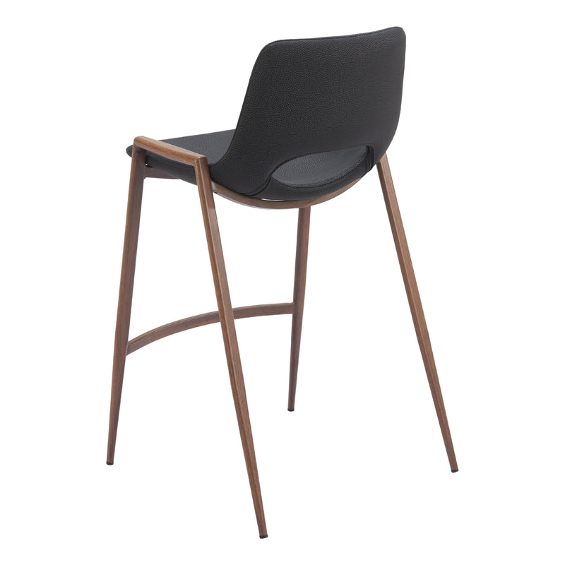 Zuo Desi 101691 Counter Stool - Black & Walnut IMAGE 5