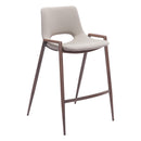  Zuo Desi 101693 Counter Stool - Beige & Walnut IMAGE 1