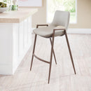  Zuo Desi 101693 Counter Stool - Beige & Walnut IMAGE 7