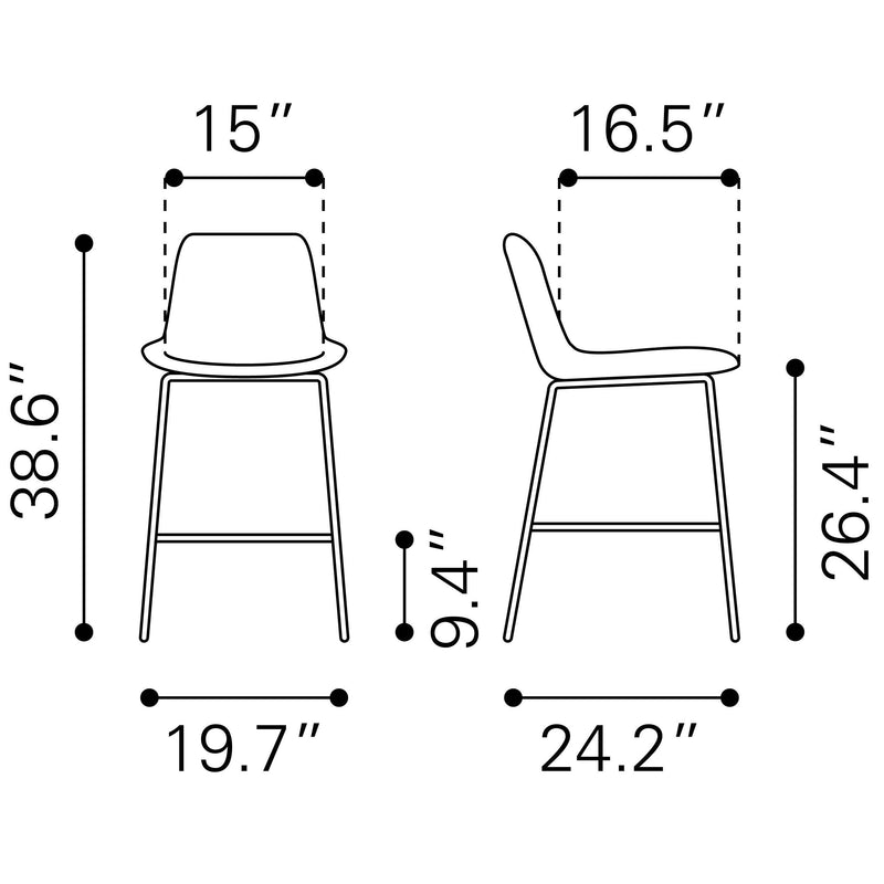 Zuo Tony Counter Height Stool 101764 IMAGE 10