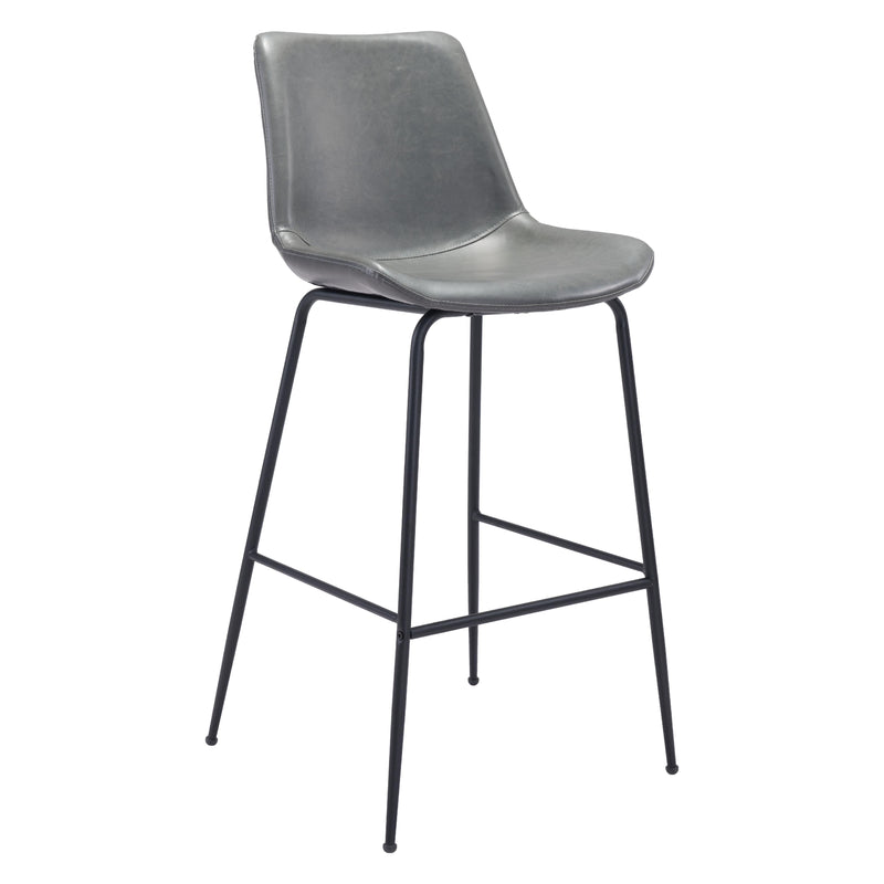 Zuo Byron 101772 Barstool - Grey IMAGE 1