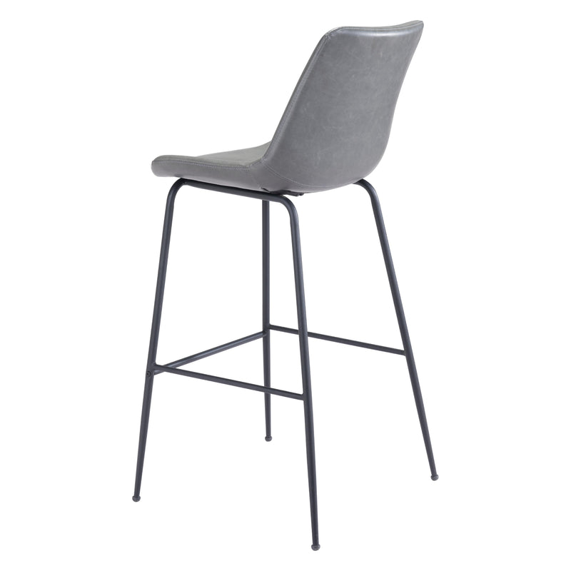  Zuo Byron 101772 Barstool - Grey IMAGE 5