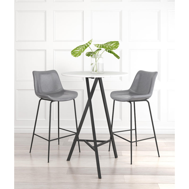  Zuo Byron 101772 Barstool - Grey IMAGE 9