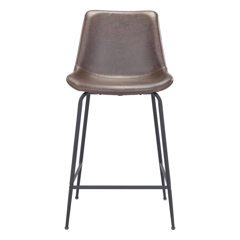  Zuo Byron 101774 Counter Stool - Brown IMAGE 3