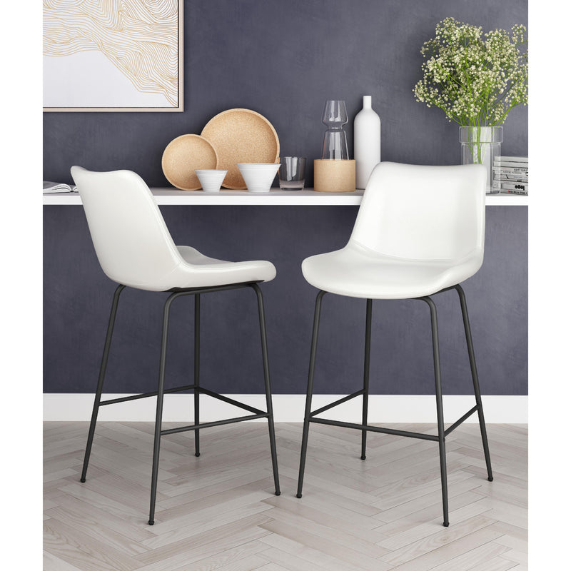 Zuo Byron 101776 Counter Stool - White IMAGE 9