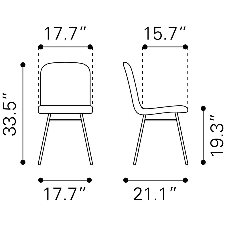 Zuo Var Dining Chair 101891 IMAGE 10