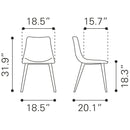  Zuo Daniel 101949 Dining Chair - Grey IMAGE 10