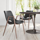  Zuo Desi 101694 Dining Chair - Black & Walnut IMAGE 8