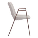  Zuo Desi 101696 Dining Chair - Beige & Walnut IMAGE 2
