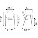  Zuo Desi 101696 Dining Chair - Beige & Walnut IMAGE 9