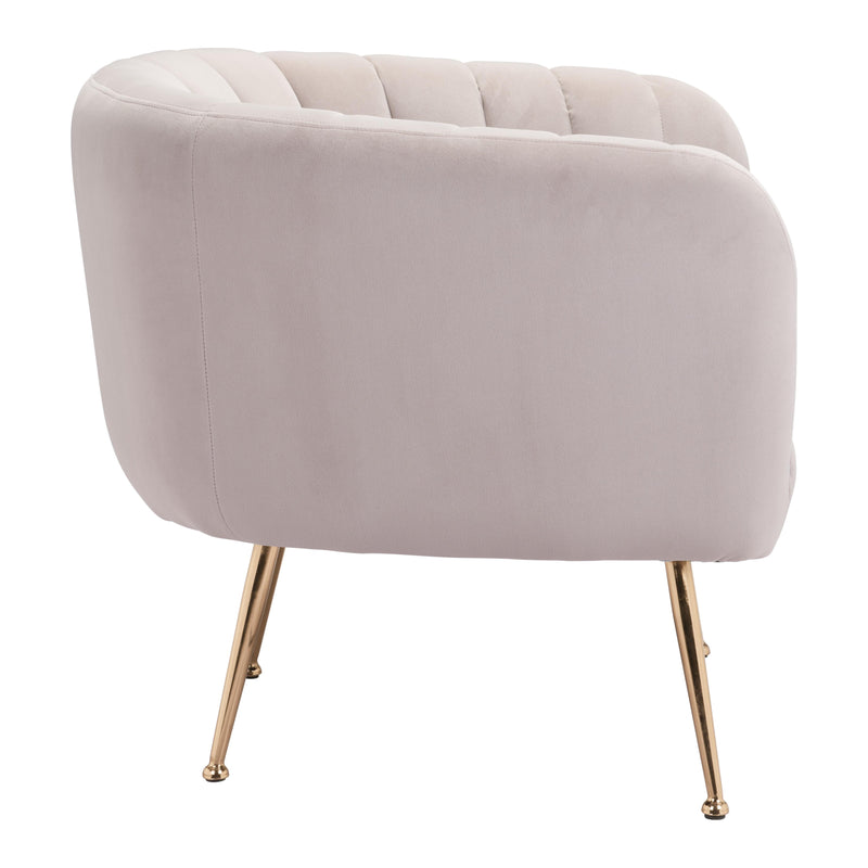 Zuo 101851 Deco Accent Chair - Beige IMAGE 2