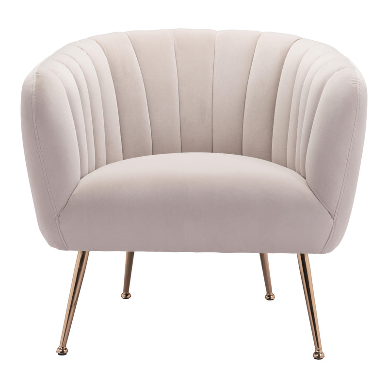 Zuo 101851 Deco Accent Chair - Beige IMAGE 3