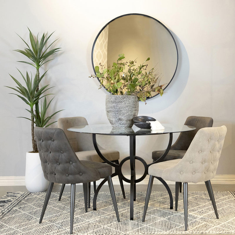 Coaster Furniture Cosmo 106044 Upholstered Dining Side Chair - Light Grey (Set of 2) IMAGE 10