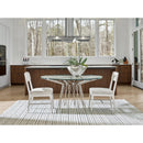 Universal Furniture Axel Dining Table with Glass Top and Pedestal Base 964757-TAB/964757-BASE IMAGE 4