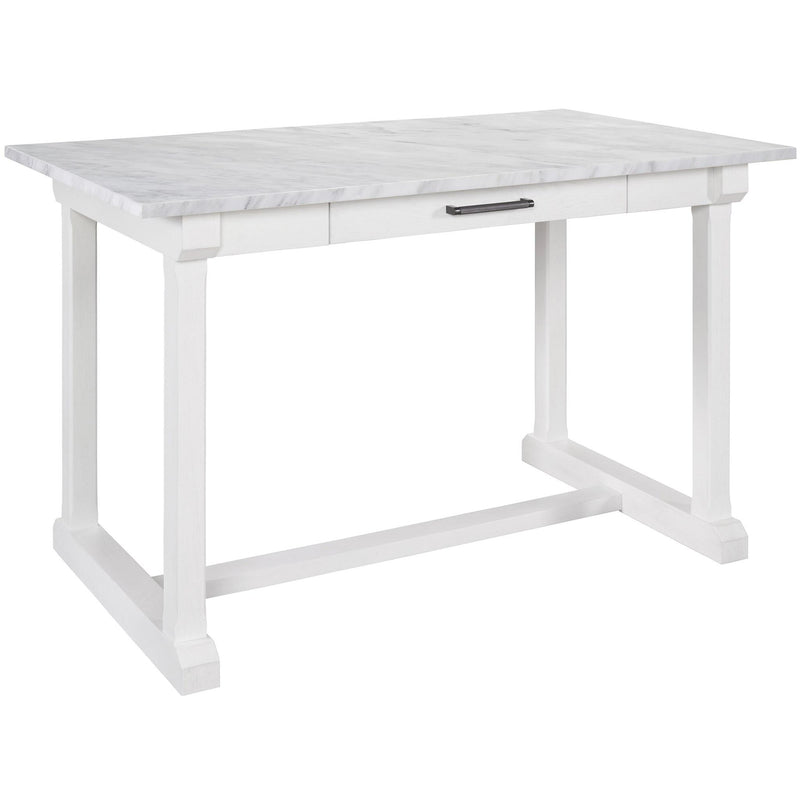 Universal Furniture Modern Farmhouse Counter Height Dining Table with Marble Top and Trestle Base U011B650 IMAGE 2