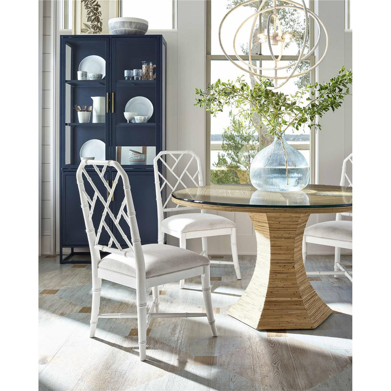 Universal Furniture Getaway Coastal Living Home Collection Dining Table with Glass Top and Pedestal Base U033E654 IMAGE 4