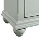  Elements International Slater SR300NS 3-Drawer Nightstand with USB - Grey IMAGE 3