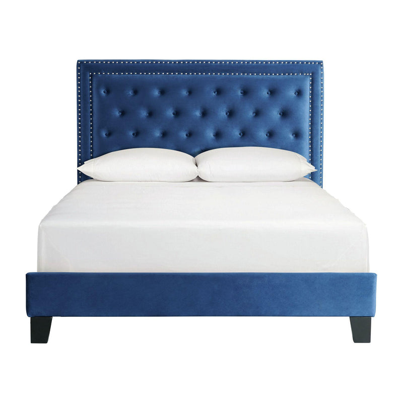 Elements International Tiffany Queen Upholstered Platform Bed UTF286QBV IMAGE 1