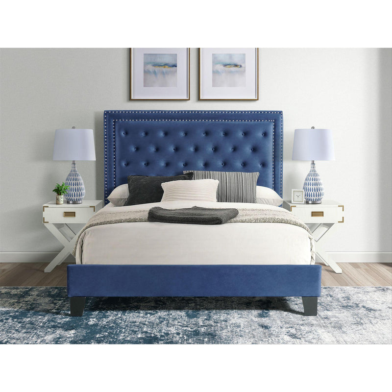Elements International Tiffany Queen Upholstered Platform Bed UTF286QBV IMAGE 7