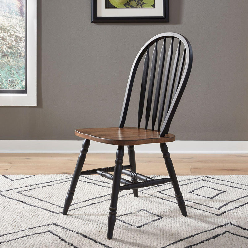  Liberty Furniture Industries Inc. Carolina Crossing 186B-C1000S Windsor Side Chair - Black IMAGE 7