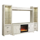  Signature Design by Ashley Bellaby W331W5 4 pc Entertainment Center with Fireplace IMAGE 1