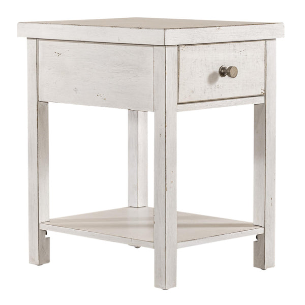 Liberty Furniture Industries Inc. Modern Farmhouse 406W-OT1023 Drawer Chair Side Table IMAGE 1
