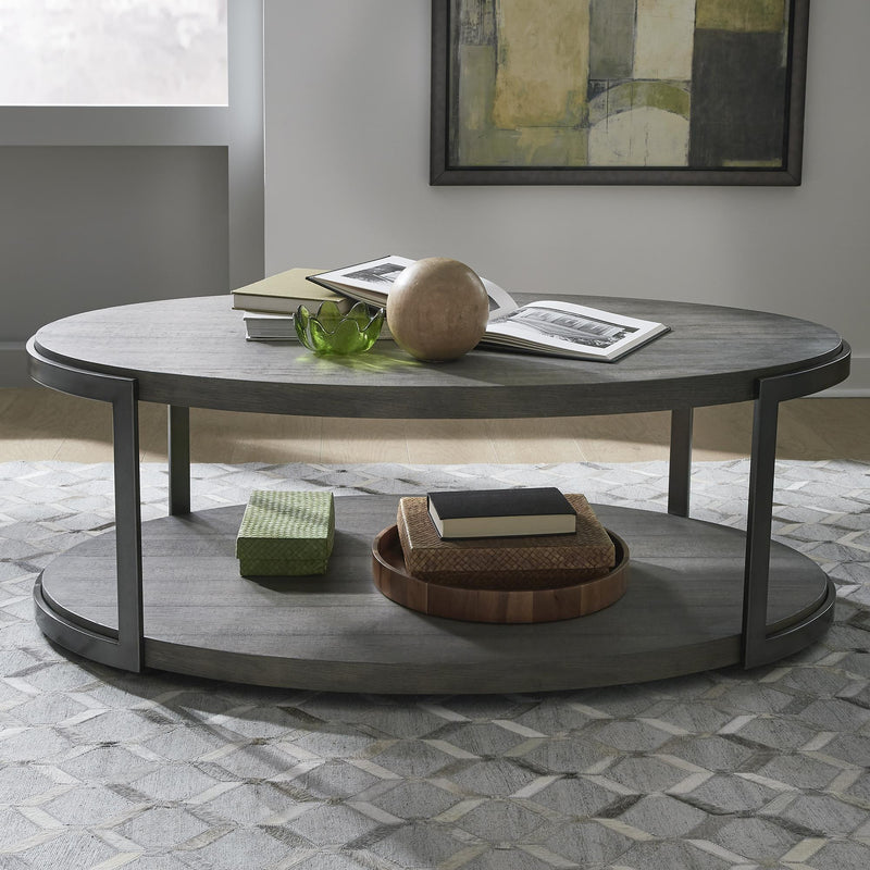 Liberty Furniture Industries Inc. Modern View 960-OT1012 Oval Cocktail Table IMAGE 5
