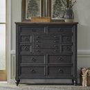  Liberty Furniture Industries Inc. Americana Farmhouse 615-BR32-B 12-Drawer Chesser - Black IMAGE 1