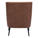  Zuo Ontario 109049 Accent Chair - Vintage Brown IMAGE 4
