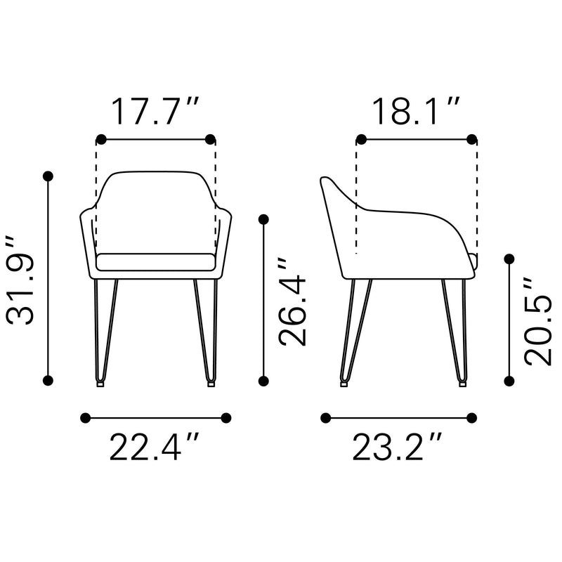 Zuo Braxton Arm Chair 109210 IMAGE 11