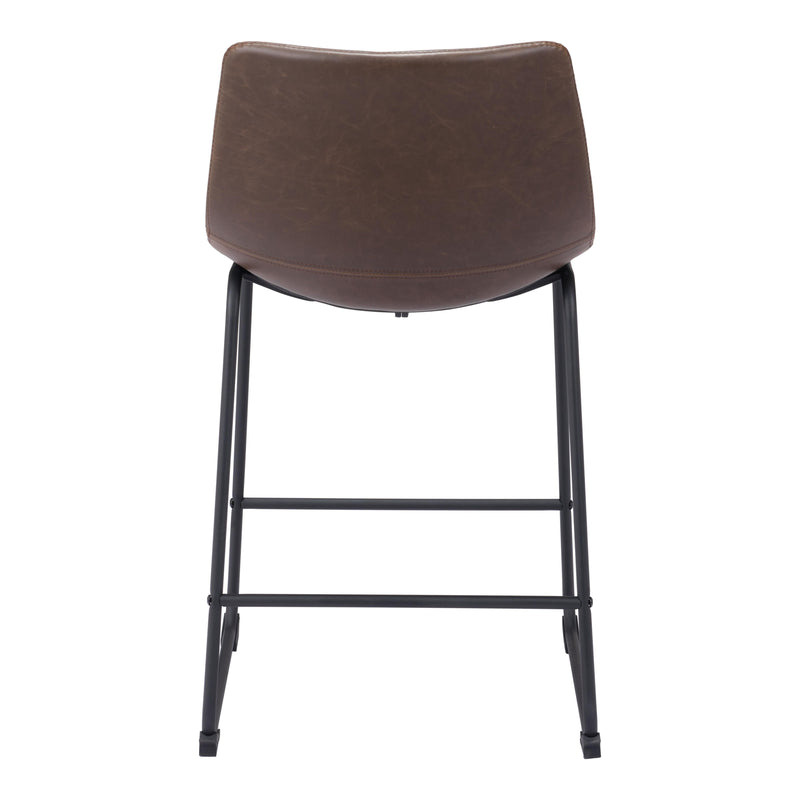  Zuo Smart 109323 Counter Stool - Vintage Espresso IMAGE 4