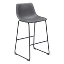  Zuo Smart 109327 Barstool - Charcoal IMAGE 1