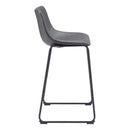  Zuo Smart 109327 Barstool - Charcoal IMAGE 2