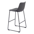  Zuo Smart 109327 Barstool - Charcoal IMAGE 5