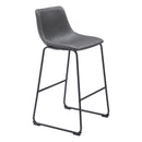  Zuo Smart 109327 Barstool - Charcoal IMAGE 6