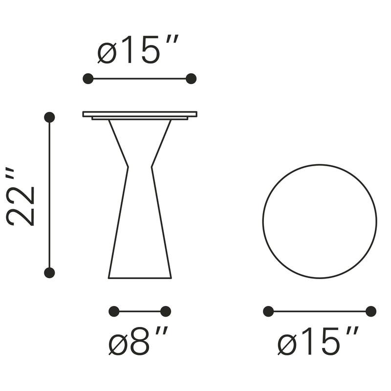 Zuo Tim Chairside Table 109363 IMAGE 8
