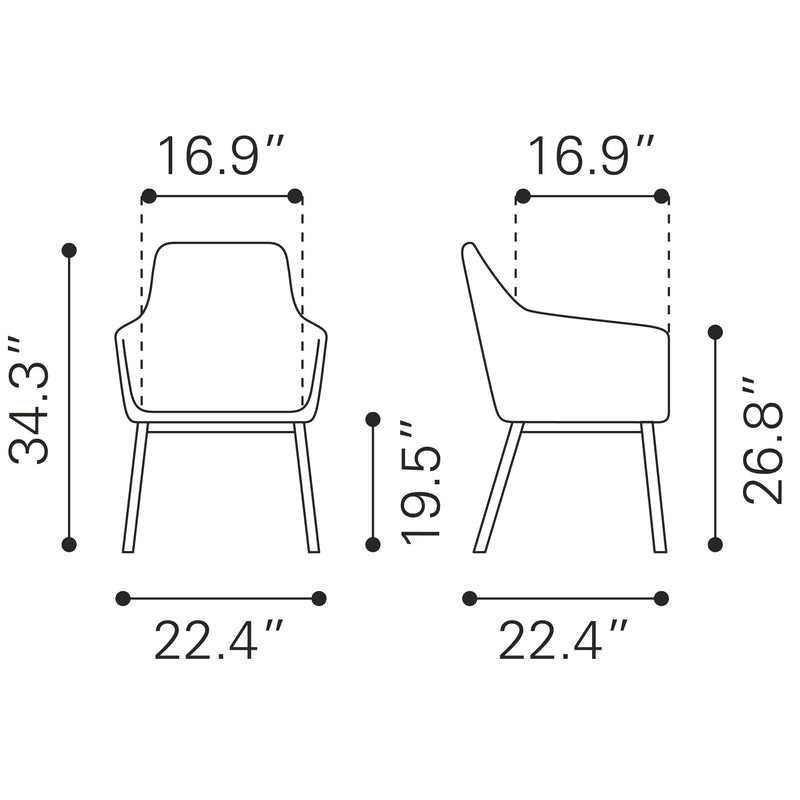 Zuo Adage Arm Chair 109364 IMAGE 11