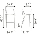Zuo Magnus Pub Height Dining Chair 109391 IMAGE 8