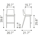 Zuo Magnus Counter Height Dining Chair 109392 IMAGE 8