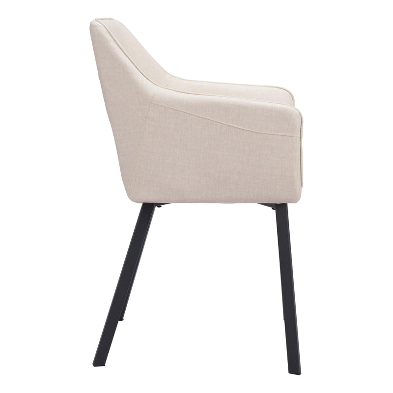Zuo Adage 109400 Dining Chair - Beige IMAGE 2